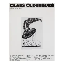Claes Oldenburg "The Soft Screw" at John Berggruen Gallery Exhibition Poster, 1976