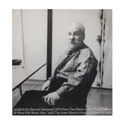 Barnett Newman Untitleds from Dan Flavin Dwan Gallery New York City Exhibition Poster, 1971