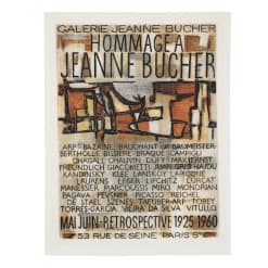 Hommage Jeanne Bucher Mai Juin: Retrospective 1925 - 1960 Lithograph Exhibition Poster